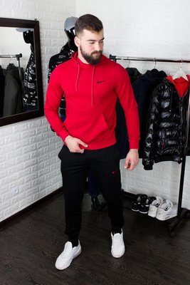 Чоловічий спортивний костюм Nike червоний з чорним 1822 фото
