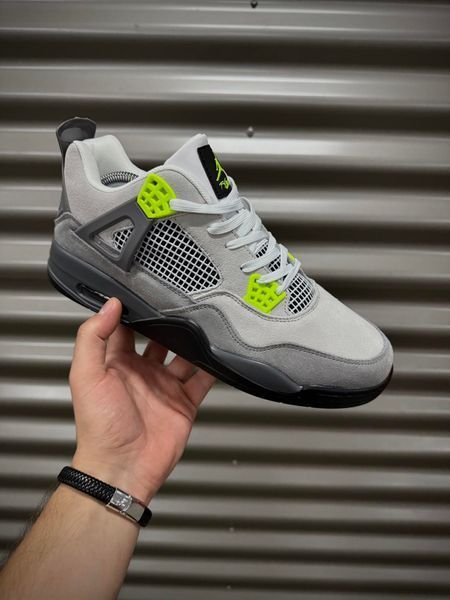 Кросівки Nike Air Jordan 4 Retro, замша (dark gray)