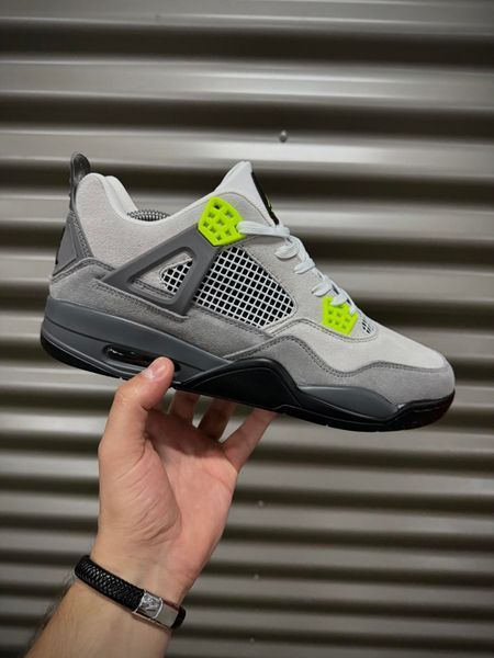 Кросівки Nike Air Jordan 4 Retro, замша (dark gray)