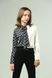 Блузка шовкова для дівчинки "Бренд" чорно-біла 1127 фото 8