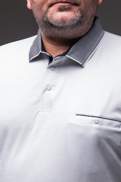 Футболка поло чоловіча біла батал 6XL&ndash;9XL
