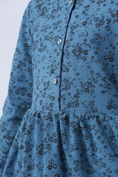 Сукня фланель квіткова джинс 1094 фото