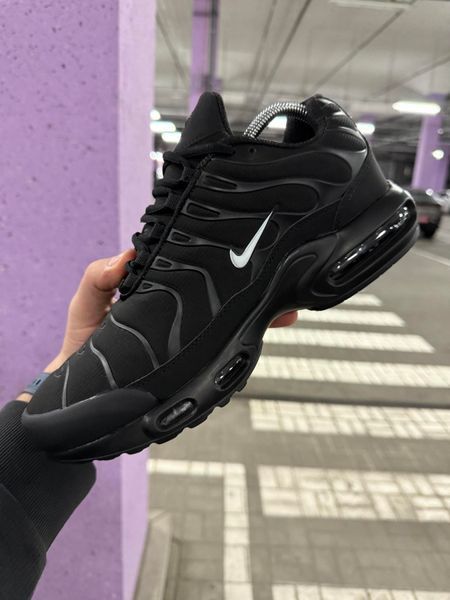 Термо Кросівки Nike Air Plus TN (чорні білі)