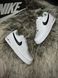 ЗИМОВІ кросівки Nike Air Force, (білі з чорним лого) ТОП якість (low) 50-3 фото 1