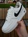 Кросівки Nike Air Force (білі з чорним свушем) 1156-2 фото 7