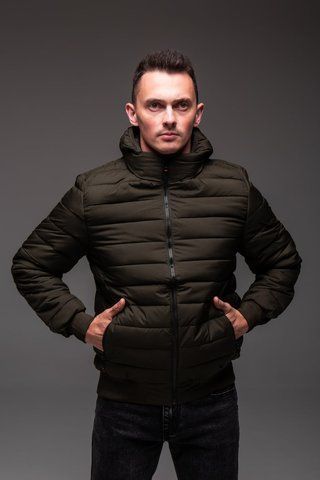 Куртка чоловіча з капюшоном демісезонна,хакі