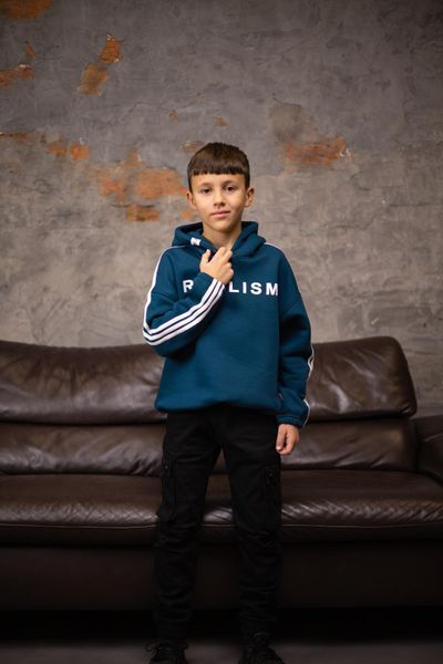 Універсальний худі з капюшоном для хлопчиків та дівчаток,смарагдове