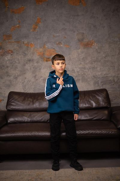 Універсальний худі з капюшоном для хлопчиків та дівчаток,смарагдове