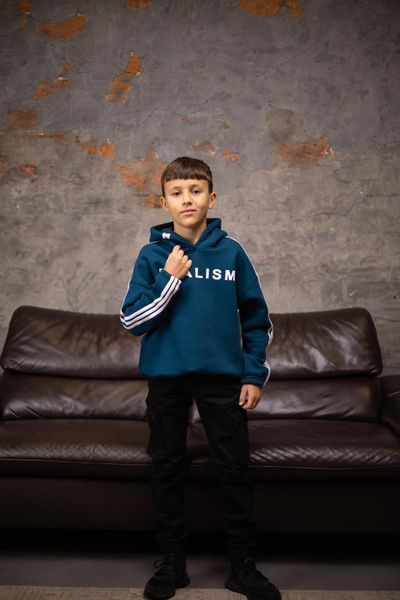 Універсальний худі з капюшоном для хлопчиків та дівчаток,смарагдове