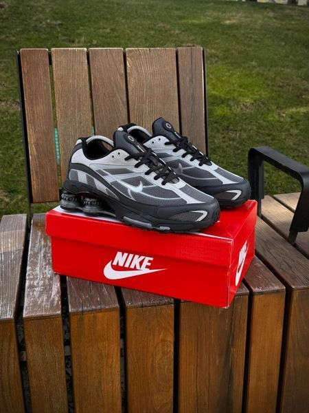Кросівки Nike SHOX Ride 2 SP X SUPREME, чорно сірі (весна-літо)