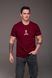 Базова чоловіча футболка бавовняна з принтом бордова 2505 бор фото 5
