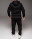 Чоловічий спортивний костюм,утеплений, з капюшоном, чорний ,Батал 2213 чор фото 9
