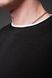 Чорна базова чоловіча футболка з довгими рукавами 1406 фото 8