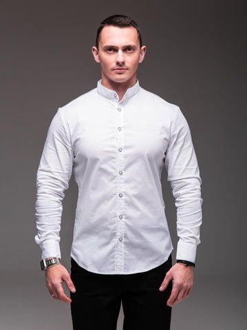 Сорочка чоловіча з довгим рукавом "Modern" біла