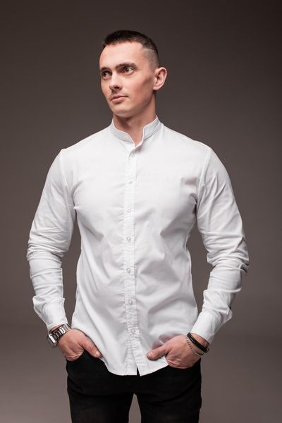 Сорочка чоловіча з довгим рукавом "Modern" біла