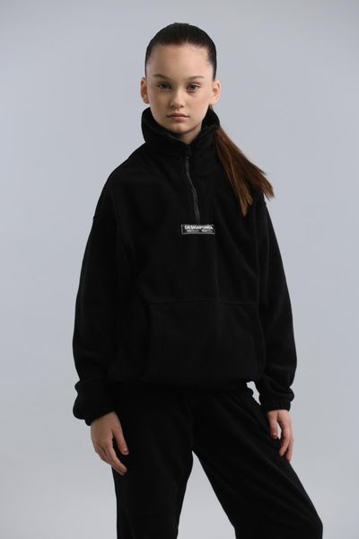 Костюм теплий ,флісовий ,підлітковий , чорний "Polar Style"