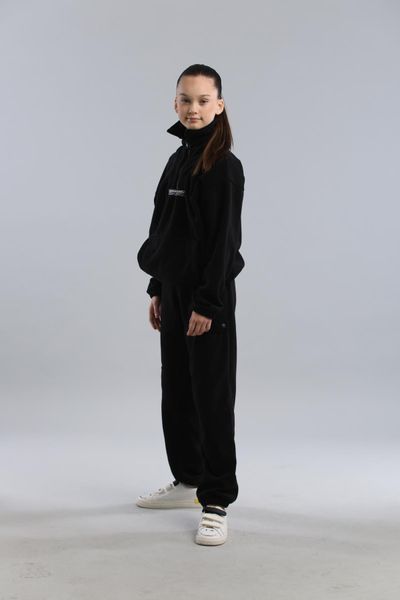 Костюм теплий ,флісовий ,підлітковий , чорний "Polar Style"