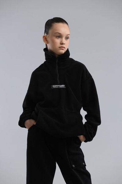 Костюм теплий ,флісовий ,підлітковий , чорний "Polar Style"
