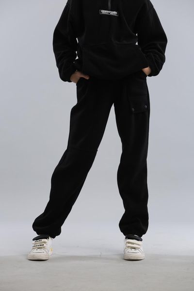 Костюм теплий ,флісовий ,підлітковий , чорний "Polar Style"