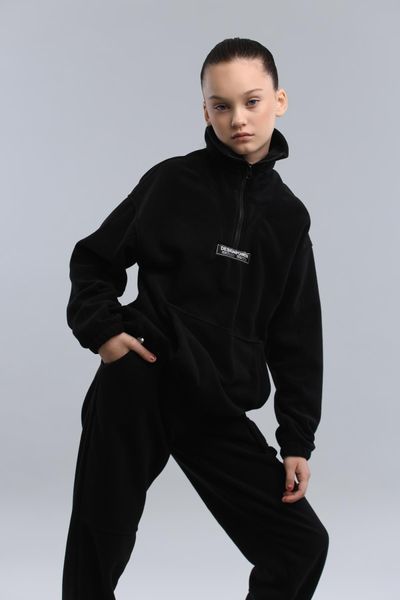 Костюм теплий ,флісовий ,підлітковий , чорний "Polar Style"
