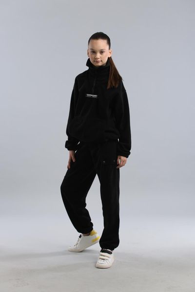 Костюм теплий ,флісовий ,підлітковий , чорний "Polar Style"