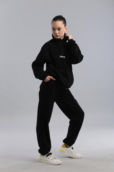 Костюм теплий ,флісовий ,підлітковий , чорний "Polar Style"