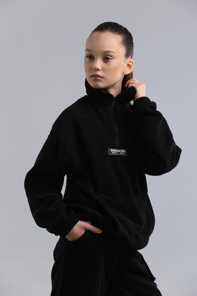 Костюм теплий ,флісовий ,підлітковий , чорний "Polar Style"