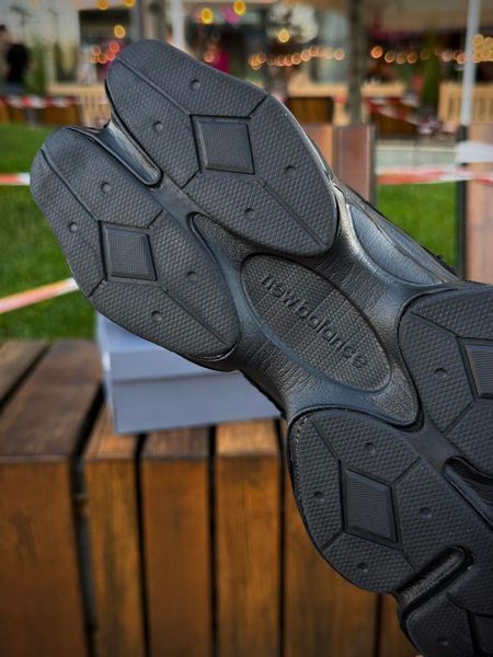 Кросівки New Balance 9060, суто чорні (замша, сітка)