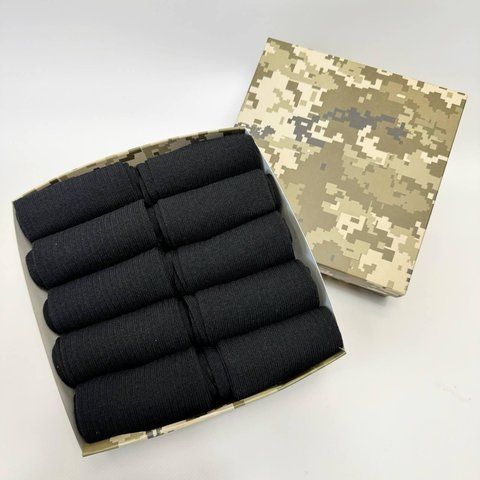 Набір жіночих високих шкарпеток в рубчик на 10 пар 36-41 у подарунковій коробці