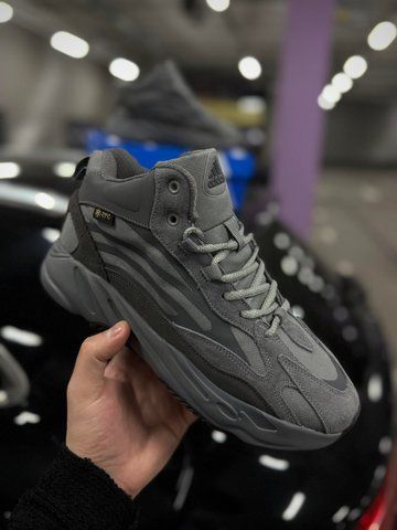 Зимові вологозахисні Кросівки Adidas Yeezy Boost 700, темно сірі