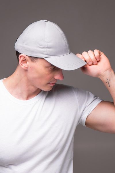 Чоловіча кепка котон New york yankees сіра