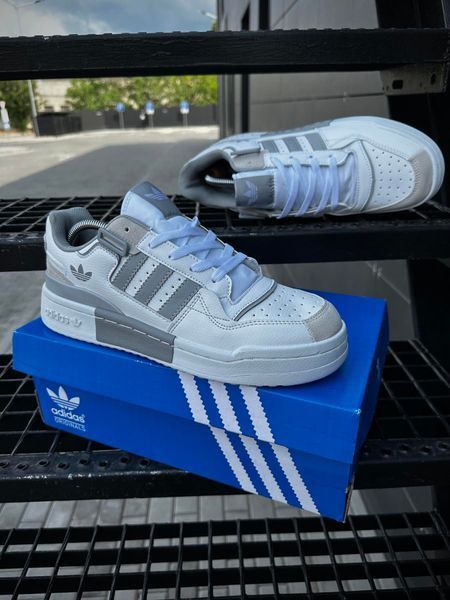 Кросівки Adidas Forum low (white & gray)