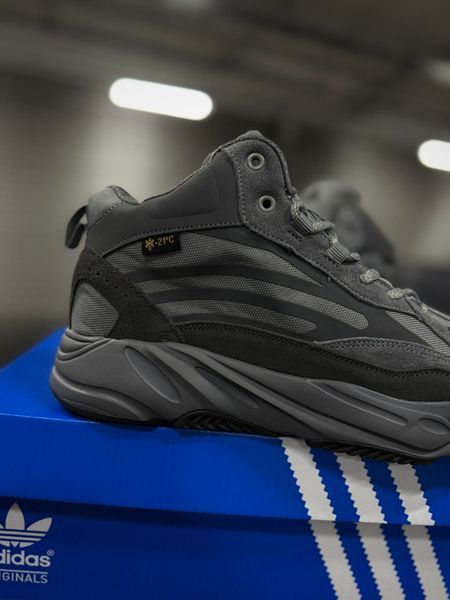 Зимові вологозахисні Кросівки Adidas Yeezy Boost 700, темно сірі