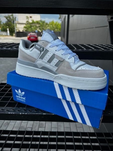 Кросівки Adidas Forum low (white & gray)