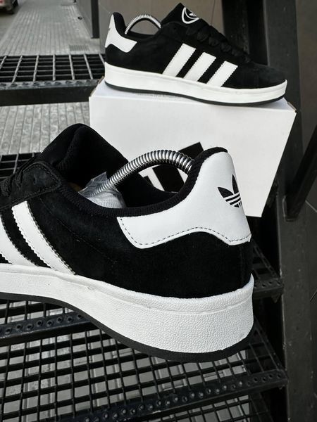 Кросівки Adidas Campus чорно-білі, замша