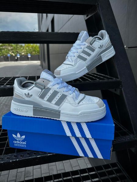 Кросівки Adidas Forum low (white & gray)
