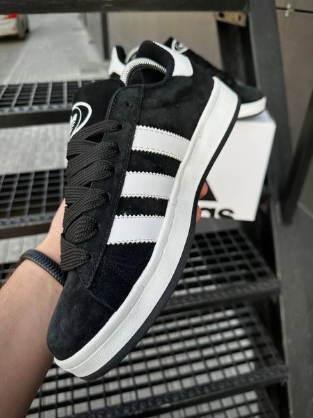 Кросівки Adidas Campus чорно-білі, замша