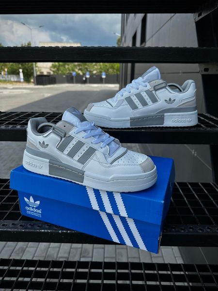 Кросівки Adidas Forum low (white & gray)