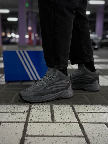 Зимові вологозахисні Кросівки Adidas Yeezy Boost 700, темно сірі