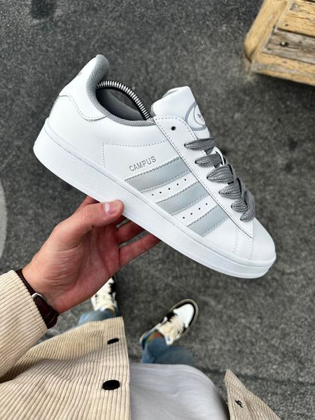 Кросівки Adidas Campus (white, шкіра)