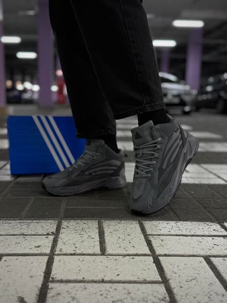 Зимові вологозахисні Кросівки Adidas Yeezy Boost 700, темно сірі