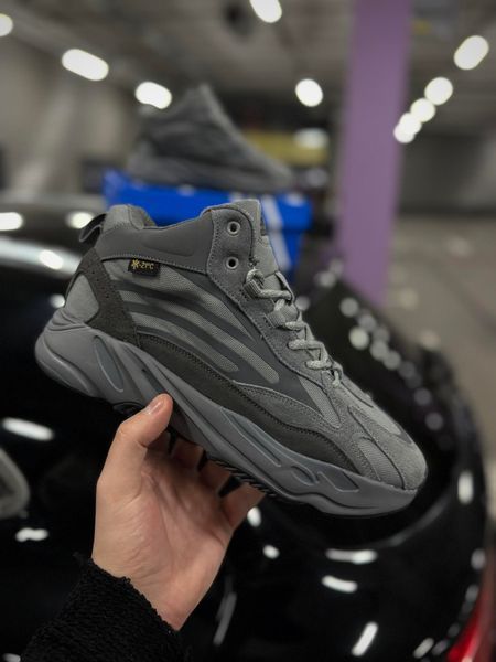 Зимові вологозахисні Кросівки Adidas Yeezy Boost 700, темно сірі