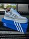 Кросівки Adidas Forum low (white & gray) 272-4 фото 6