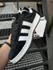Кросівки Adidas Campus чорно-білі, замша 5503-5 фото 2