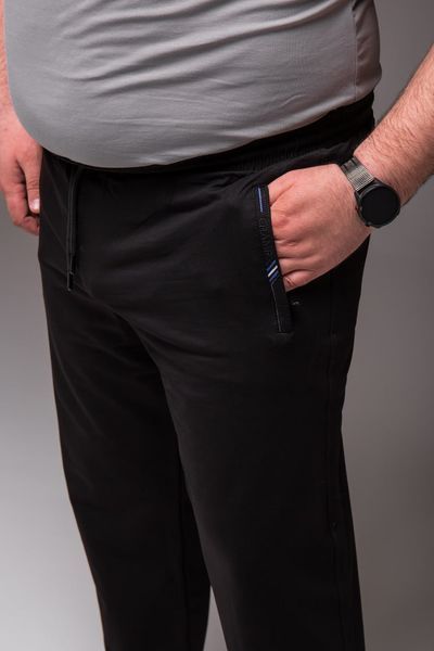 Чоловічі спортивні штани чорні великі розміри 3XL&ndash;5XL прямого крою