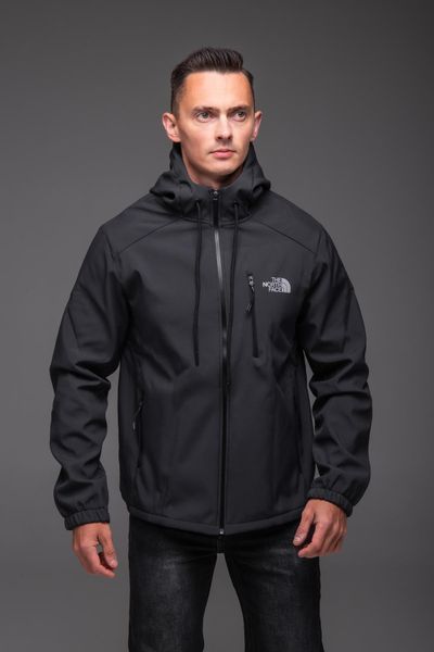 Чоловіча куртка вітрівка Softshell на флісі сіра
