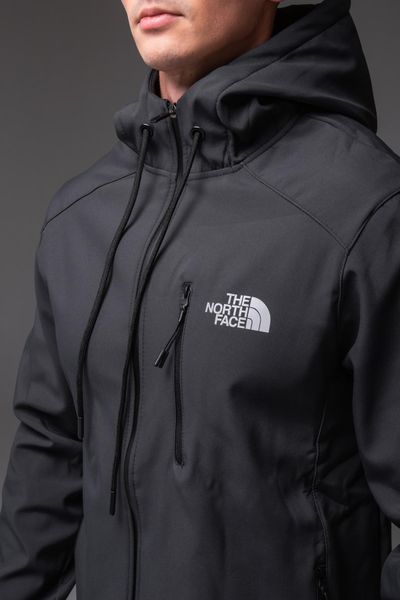 Чоловіча куртка вітрівка Softshell на флісі сіра
