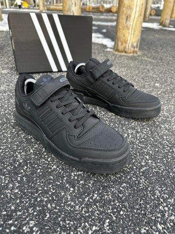 Кросівки Adidas Forum low, нубук (black)