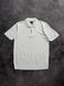 Чоловіча футболка поло трикотажна в рубчик на змійці біла 137 біл фото 5