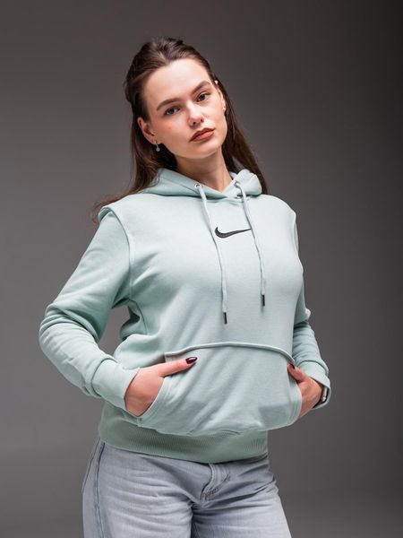 Худі з капюшоном утеплений флісом унісекс Nike м'ятний